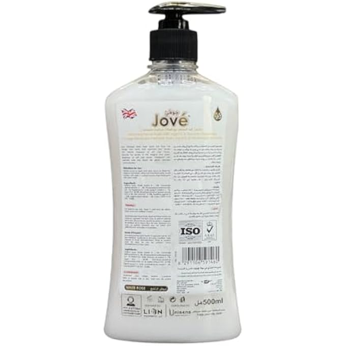 Jove HAND WASH WHITE ROSE 500ML | GENTLE & MOISTURIZING HAND CLEANSER | INFUSED WITH WHITE ROSE EXTRACTS | SOFT & HYDRATED HANDS | PH BALANCED & PARABEN-FREE | LONG-LASTING FLORAL FRAGRANCE - Image 2